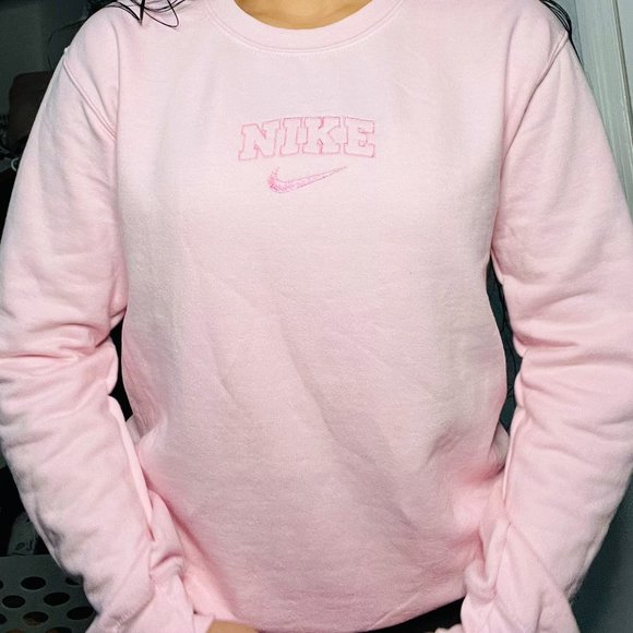 Pink Nike Embroidery Sweatshirt - Picture 4 of 4